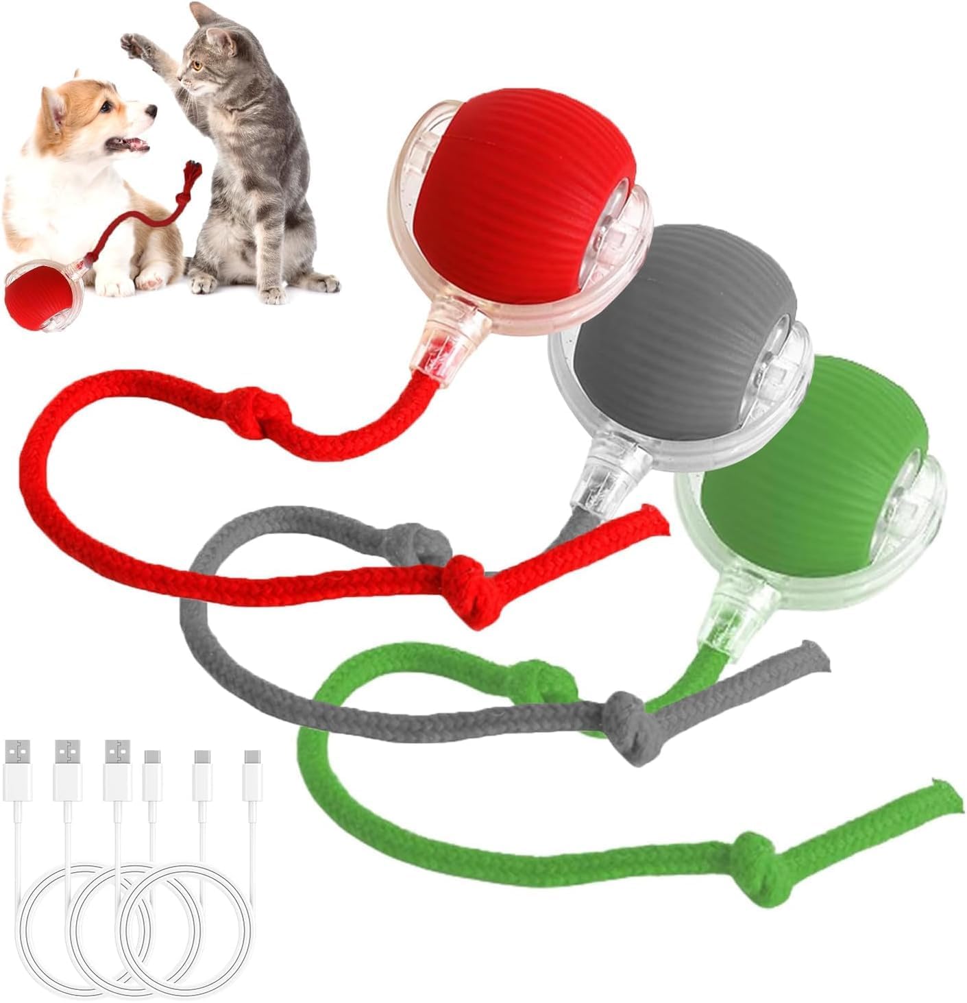 Pets Empire Interactive Smart Self Rolling Ball for Dogs & Cats