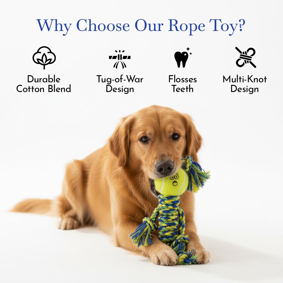 PETS EMPIRE Man Shape Natural Rope Toy for Dogs