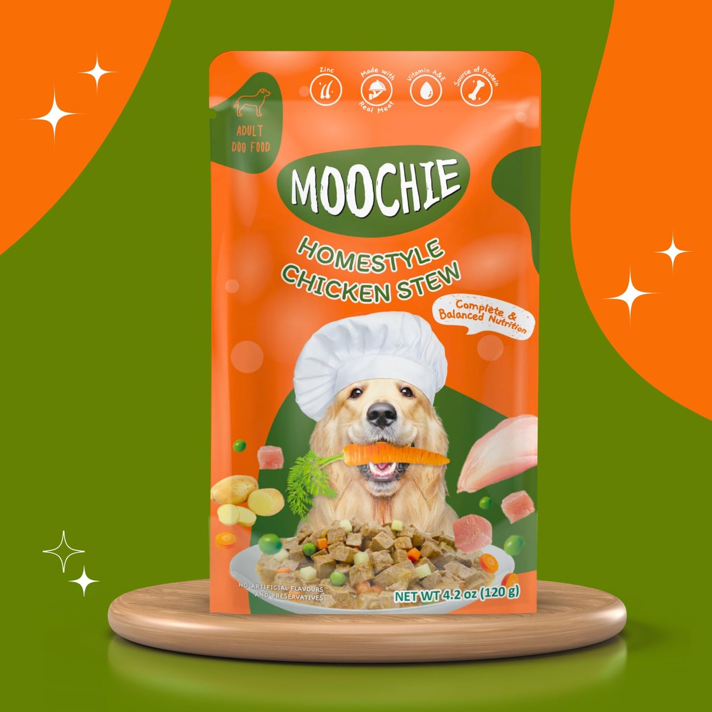 Moochie Chicken Stew Wet Dog Food – 120g | Healthy HomeStyle Meal for Dogs