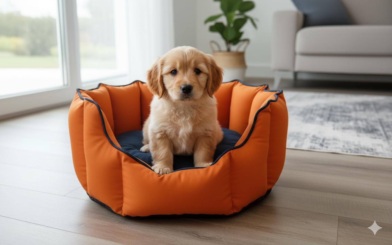 Pets Empire Cozy Pumpkin Spice Bed for Dogs & Puppies