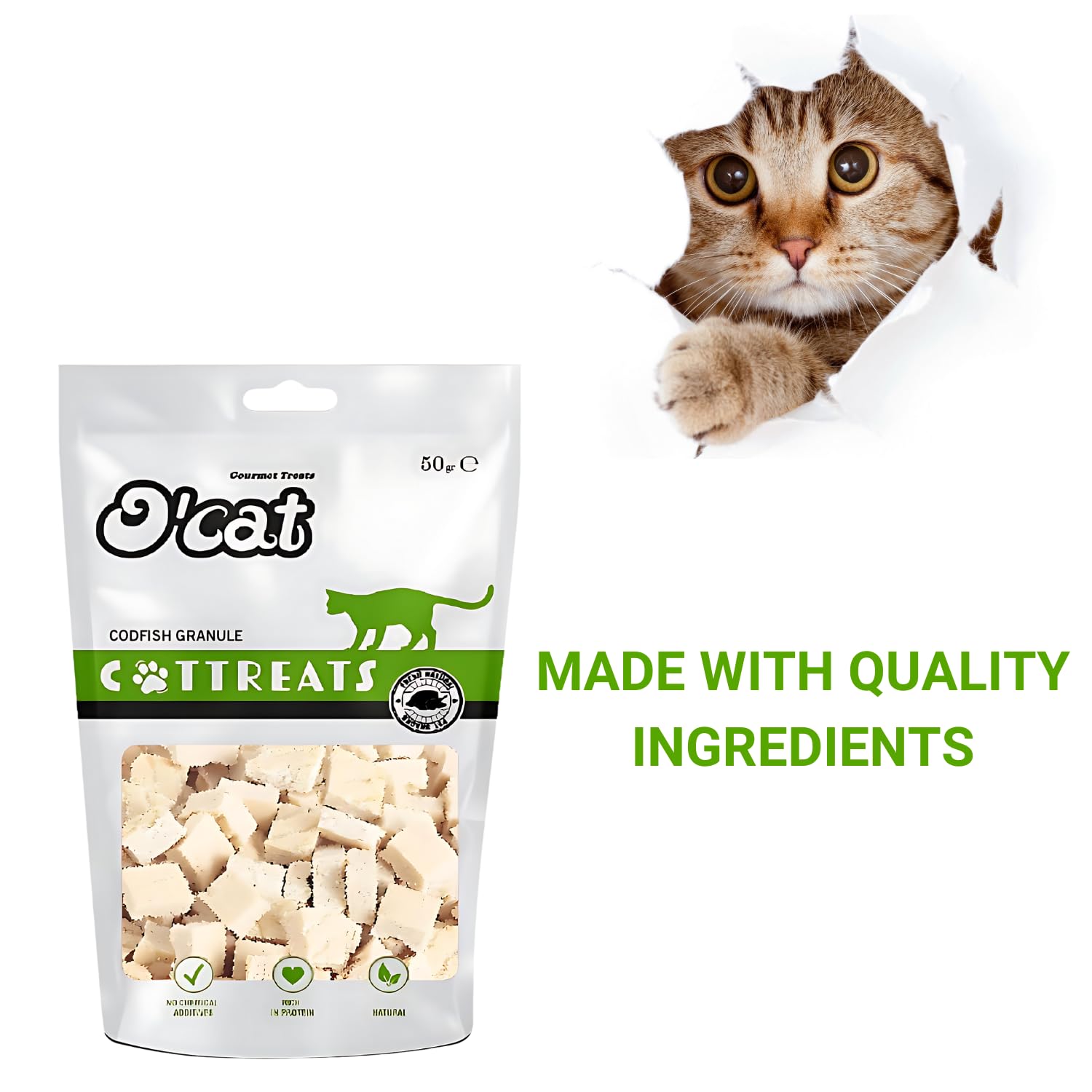 O'Cat Codfish Granule 50 GMS (Pack of 2)