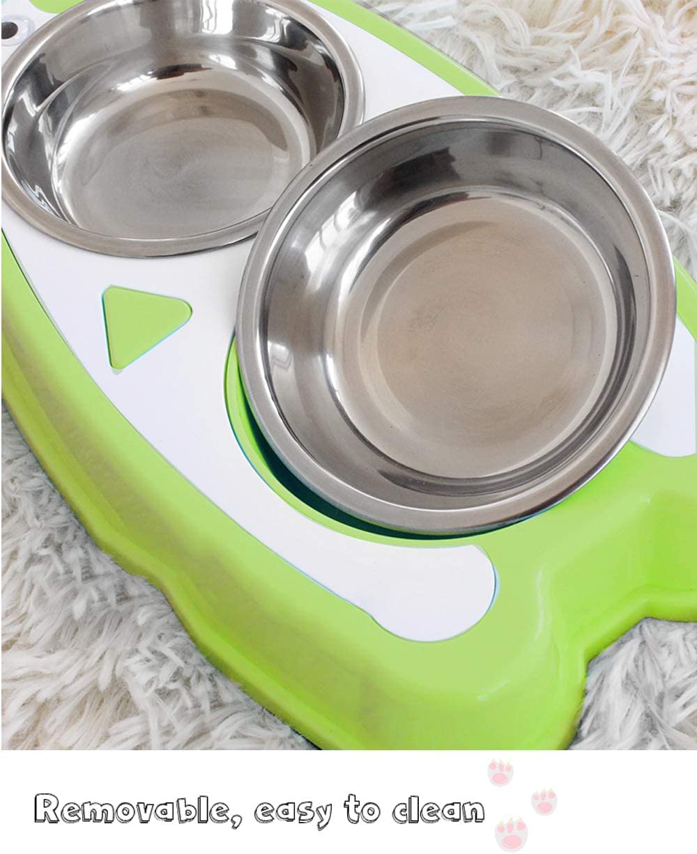 Pets Empire 2 in 1 Cute Funky Design Non Skid Plastic Diner  (2 x 150ml) Color May Vary