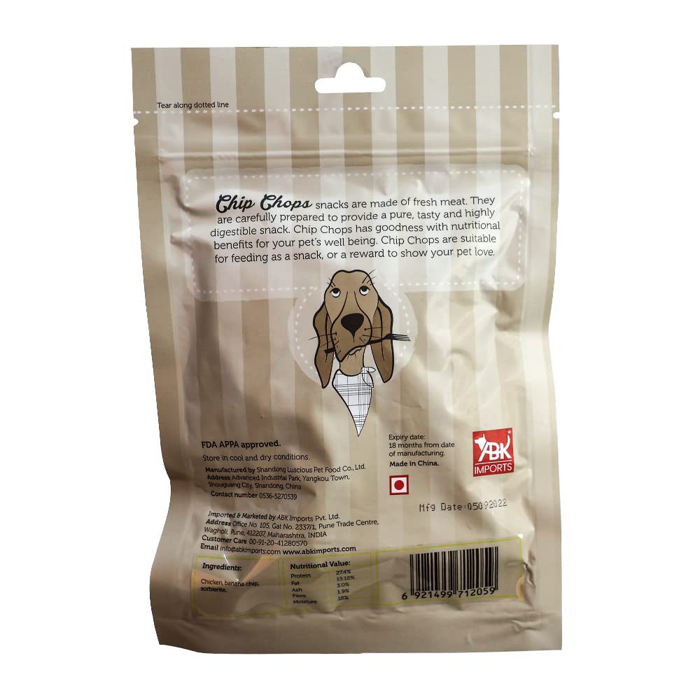 CHIP CHOPS BANANA CHICKEN DOG TREATS 70g
