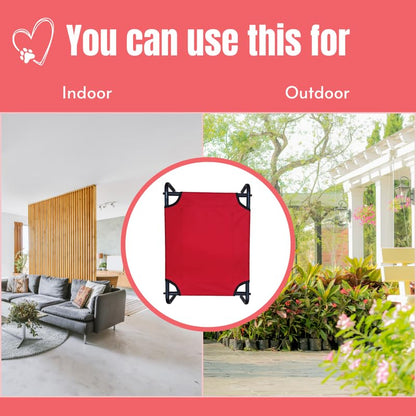 Pets Empire  Elevated Cooling Pets Bed (Red)