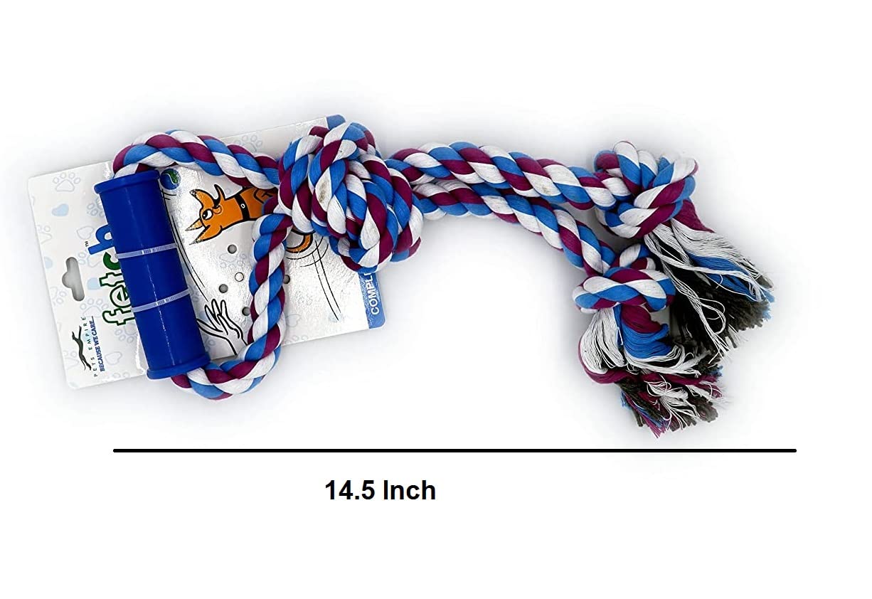 PETS EMPIRE Teeth Cleaning Natural Cotton Rope Dog Toy For Large Breed