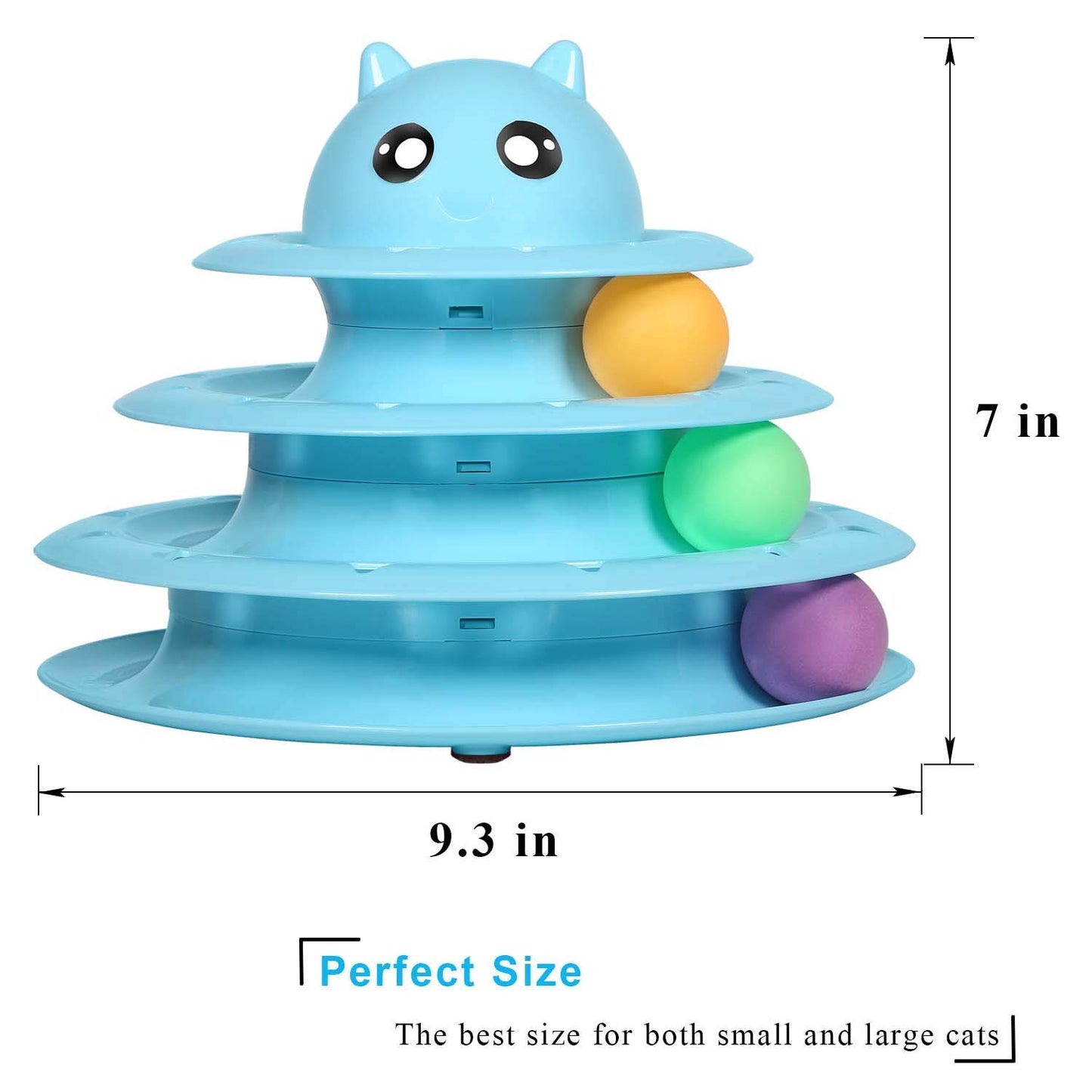 Pets Empire Cat Toy Roller, 3 Level Towers with Six Colorful Ball