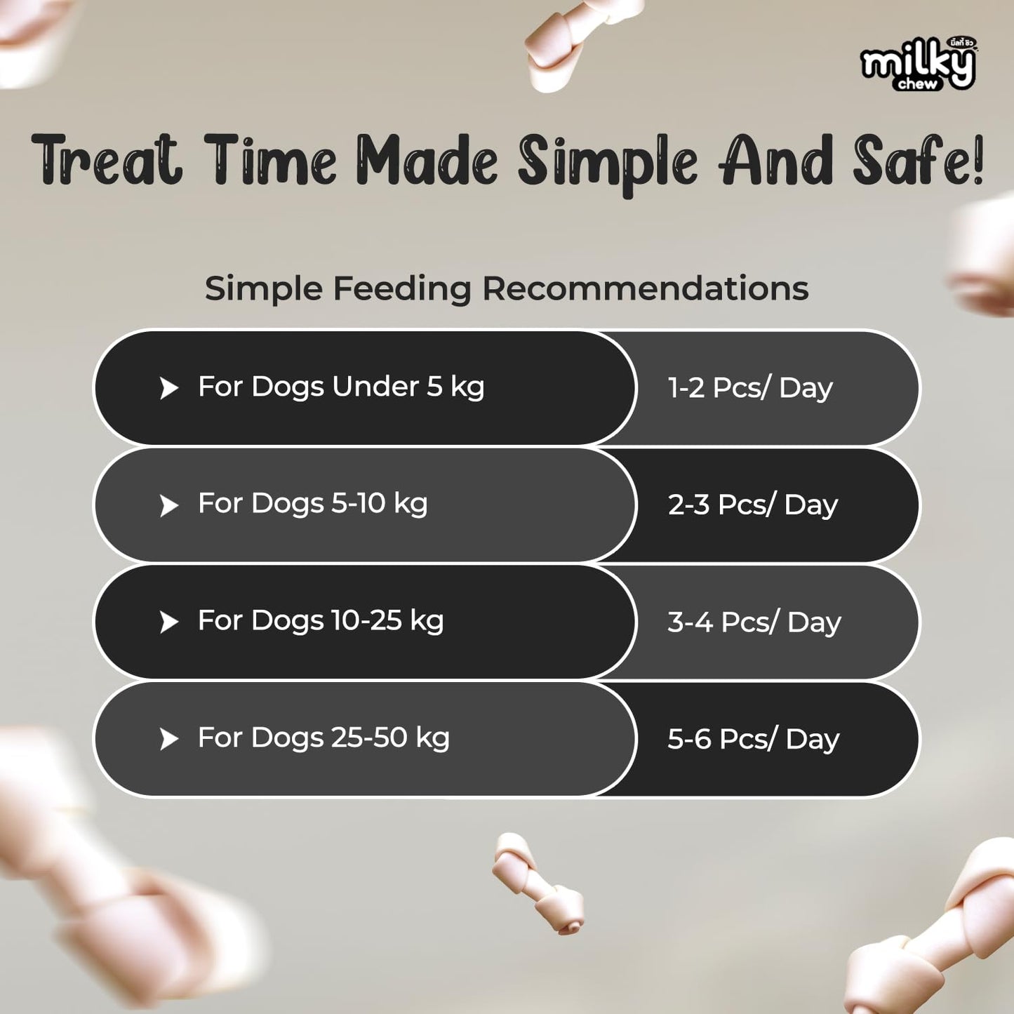 Dogaholic Milky Chew Bone Style Dog Treats-210g