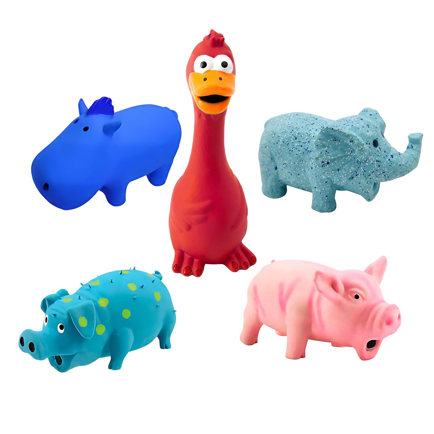 PETS EMPIRE Squeak Dog Toy for Large Breeds Dog (Multi-Pack of 5)
