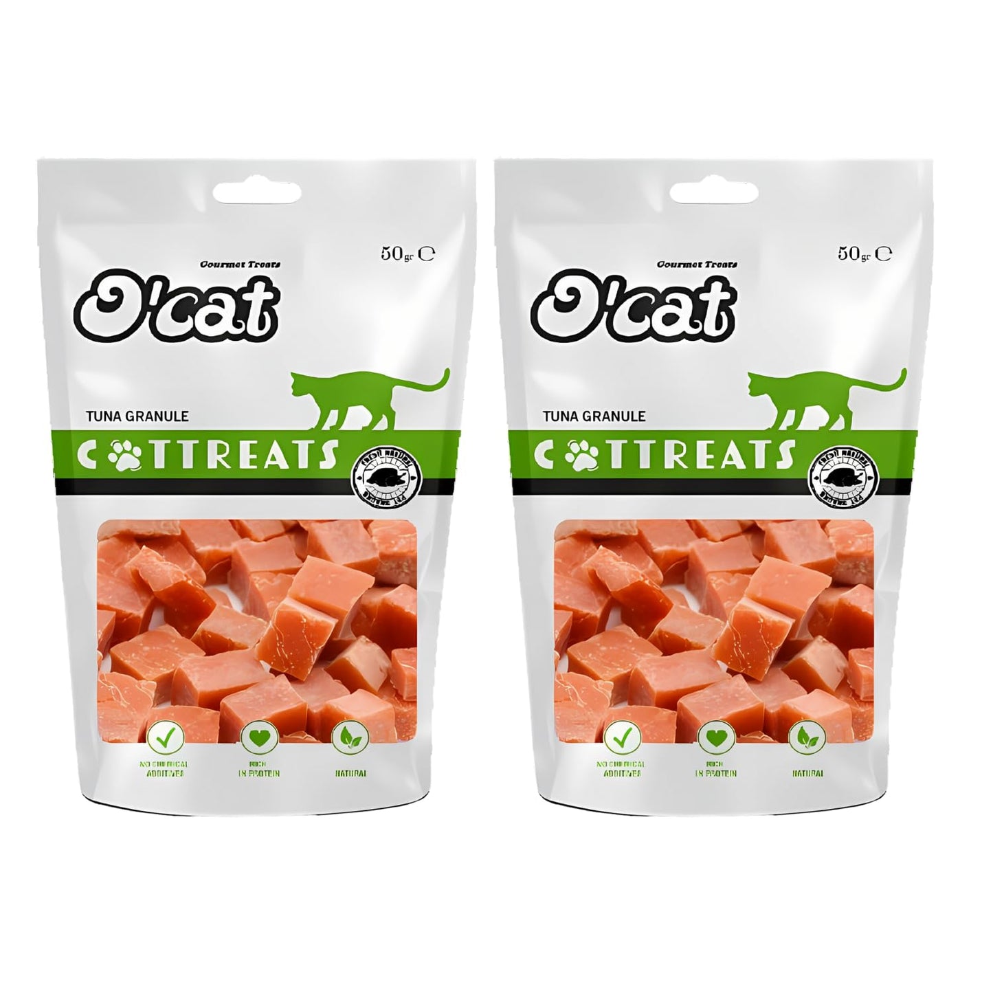 O'Cat Tuna Granule pet Treats cat for Training 50g (Pack of 2)