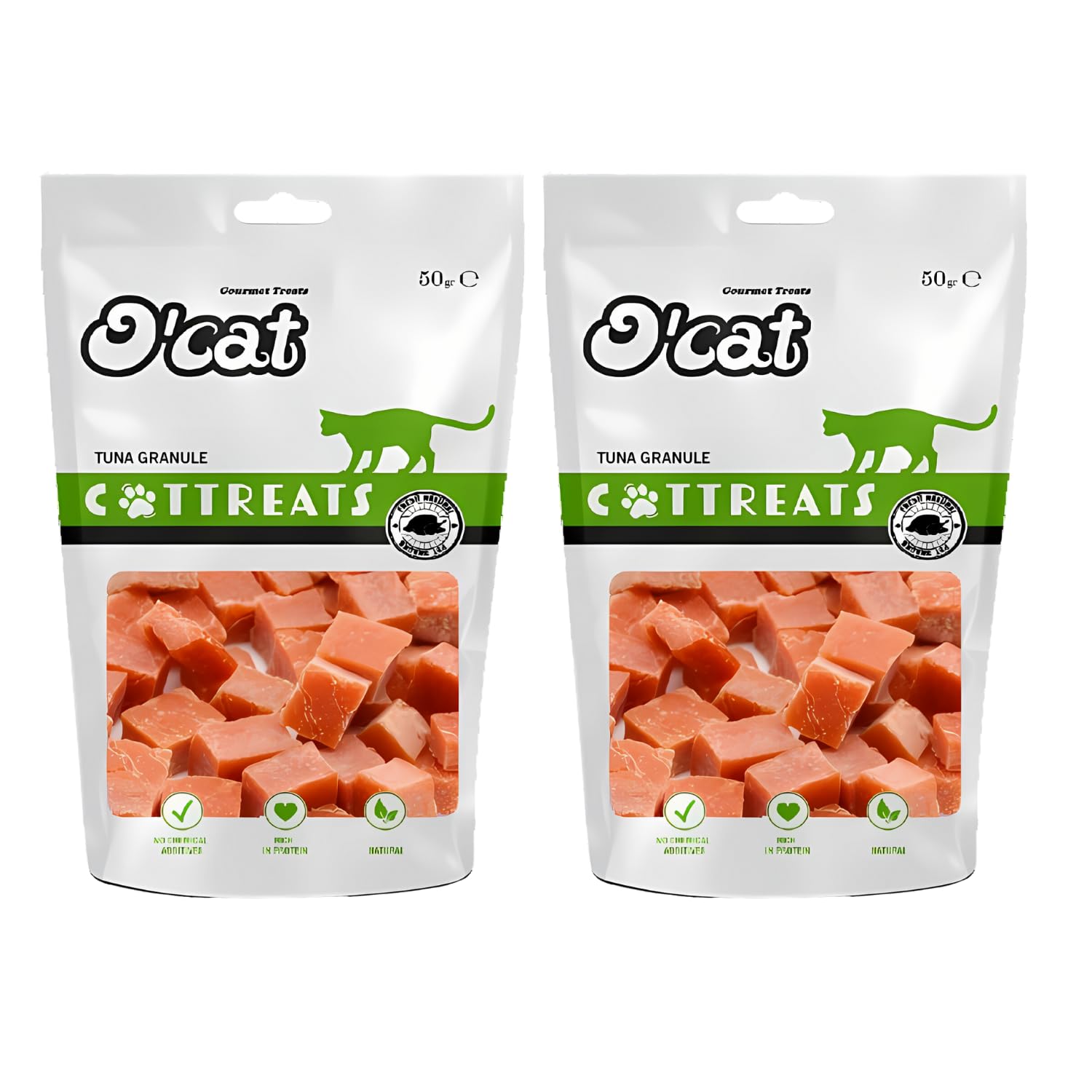 O'Cat Tuna Granule pet Treats cat for Training 50g (Pack of 2)