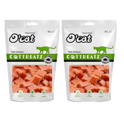 O'Cat Tuna Granule pet Treats cat for Training 50g (Pack of 2)
