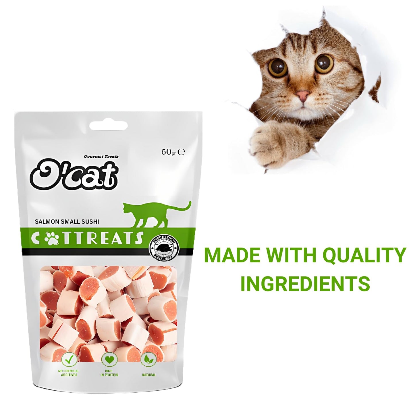 O'Cat Salmon Small Sushi 50 GMS (Pack of 2)