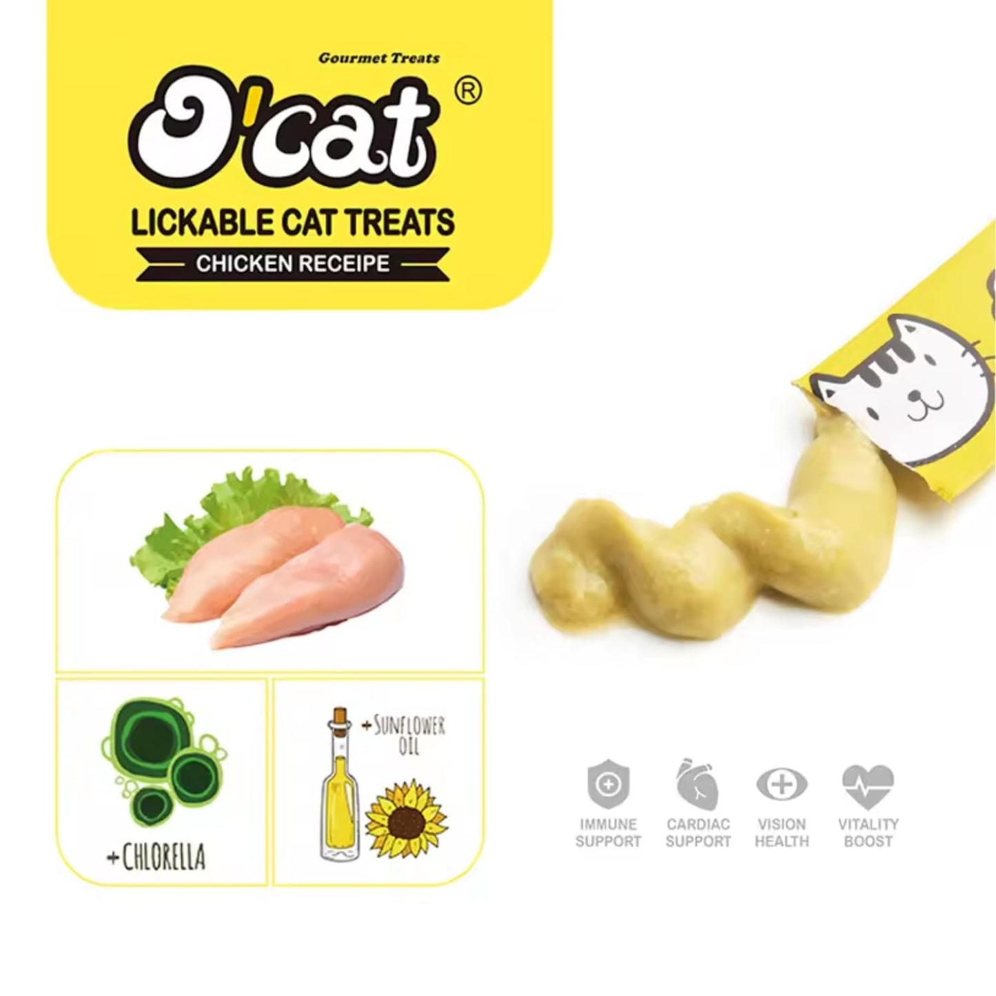 Pets Empire Lickable Cat Treat Made with Real Chicken