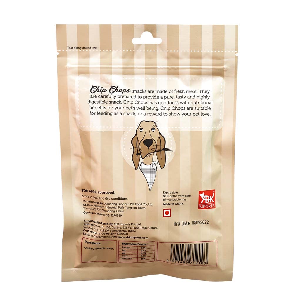 CHIP CHOP DRIED CHICKEN JERKY DOG TREATS 70g