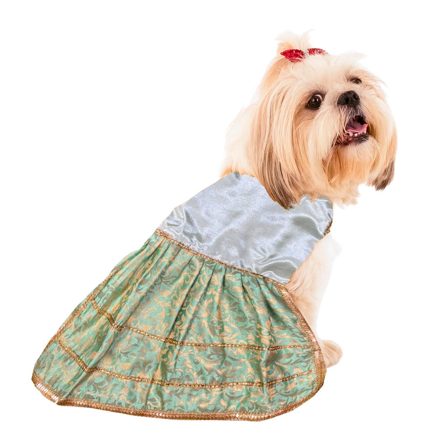 Pets Empire Lehenga Dress for Female  Dogs- Mint Green