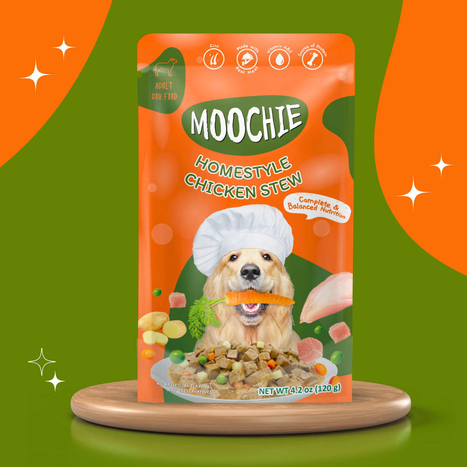 Moochie Homestyle Wet Dog Food – 3 Mixed Flavors (120g) | Delicious & Nutritious Meal for Dogs