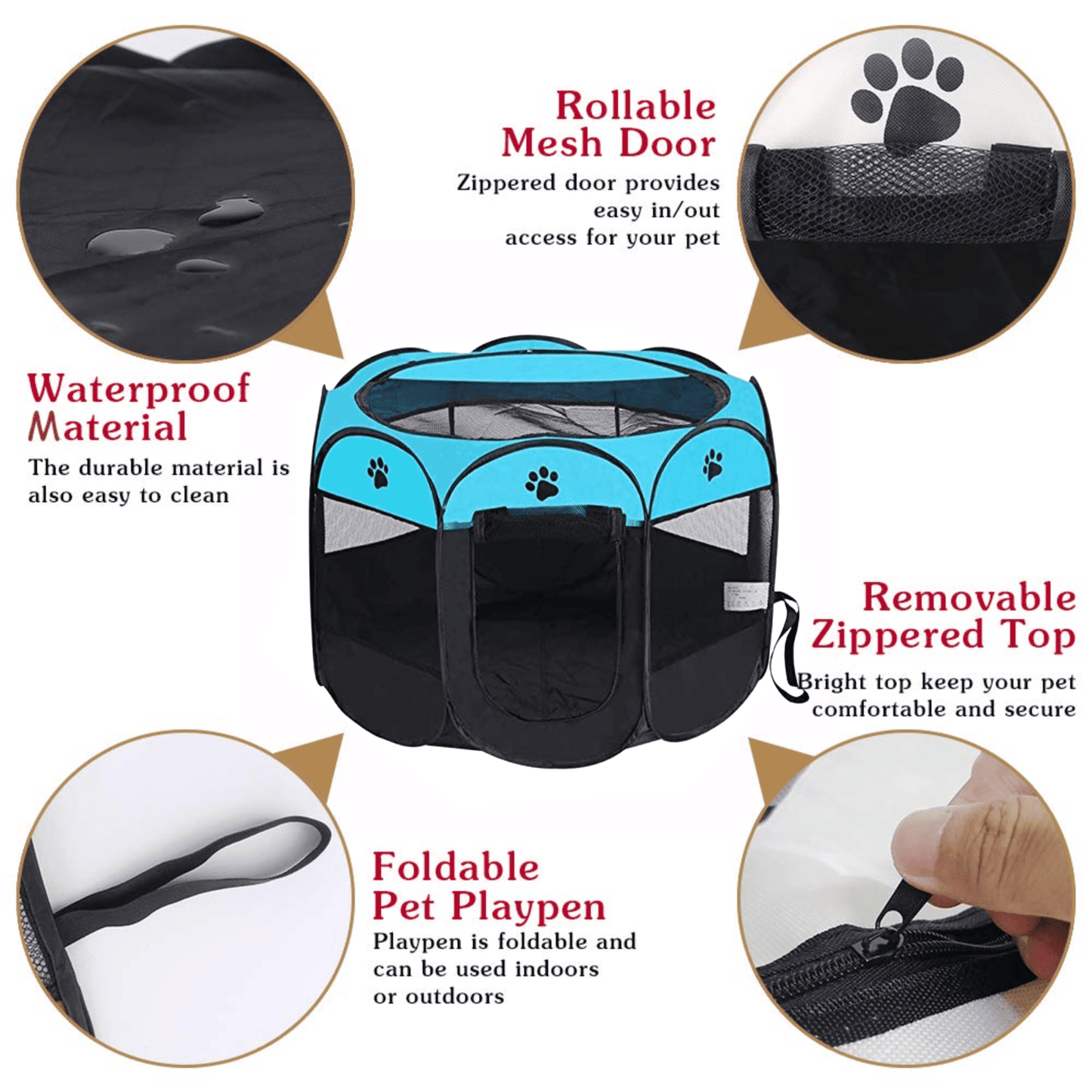 Pets Empire Cat Puppy Playpen Cage Crate