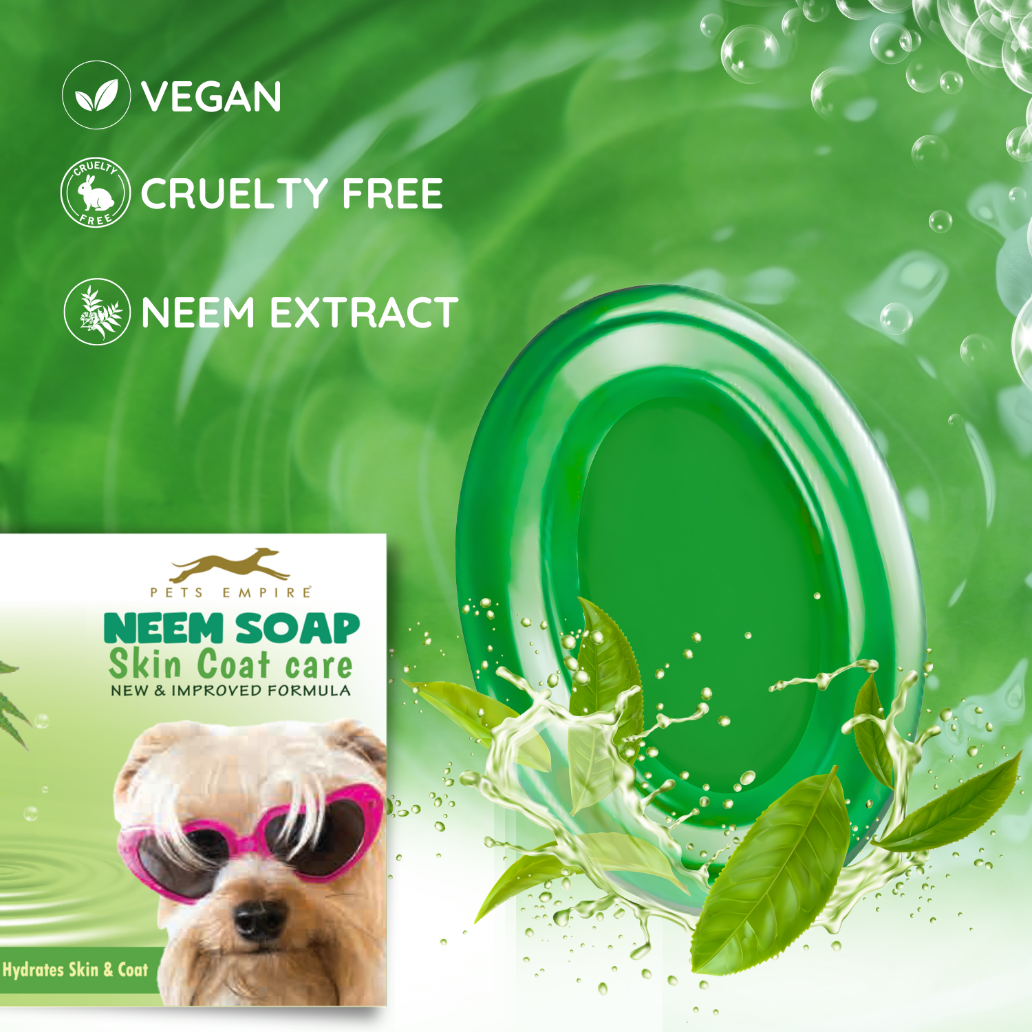 Pets Empire Neem Soap for Dogs – 3-Pack (100g Bars)