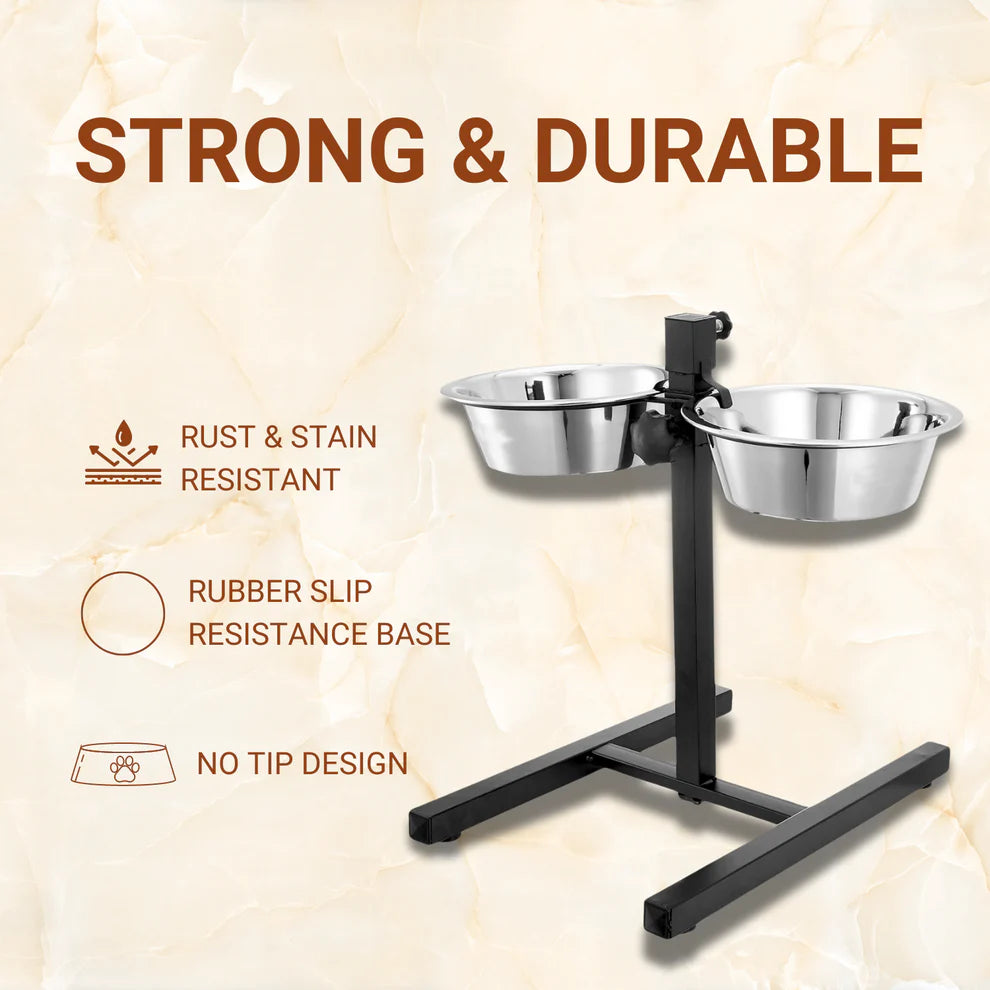 Pets Empire Adjustable Double  Diner For Dog