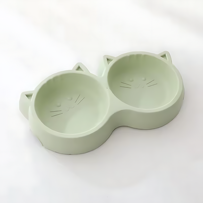 Pets Empire Pet Cat Face Double Bowl