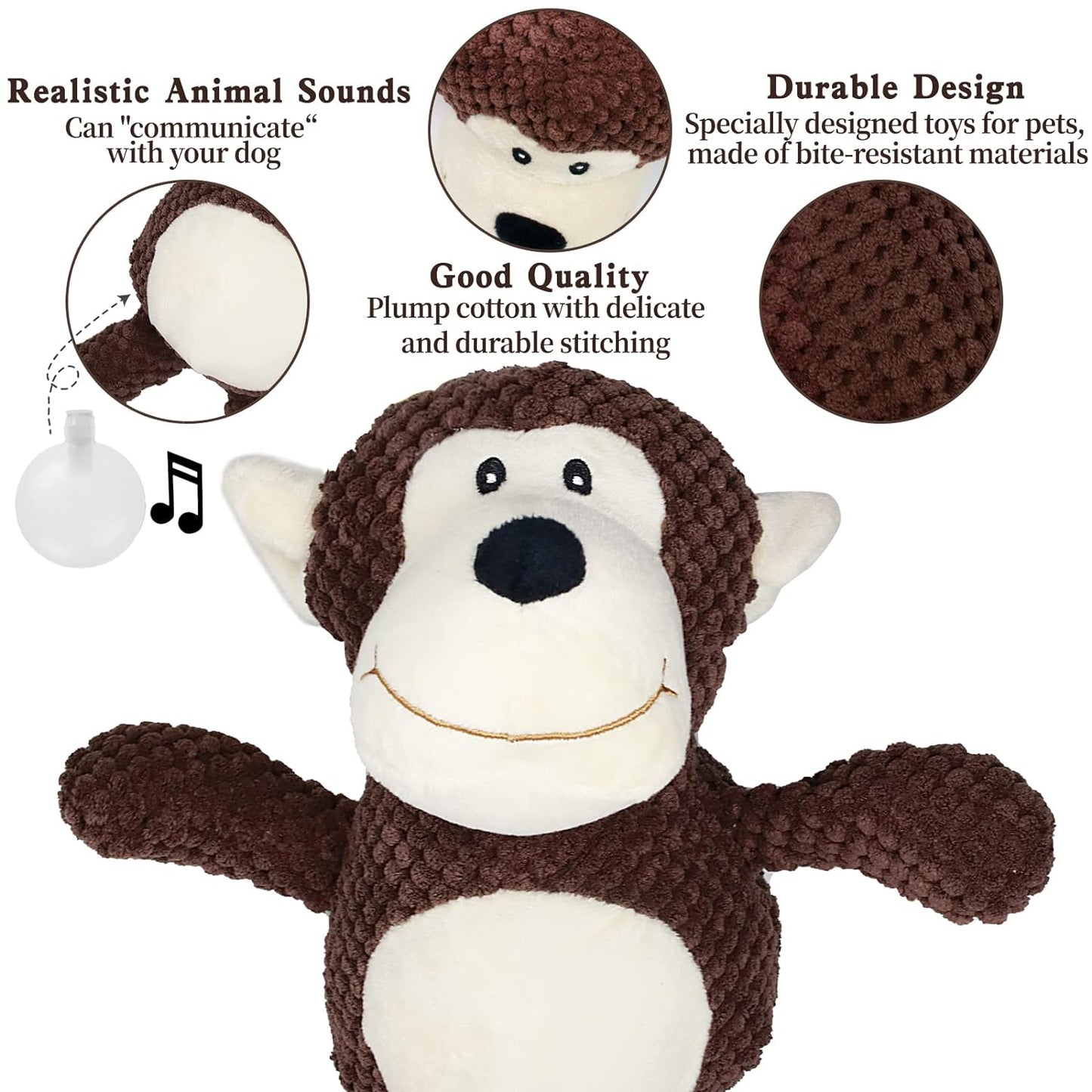 PETS EMPIRE Monkey Plush Rope Chew Toy for Dogs