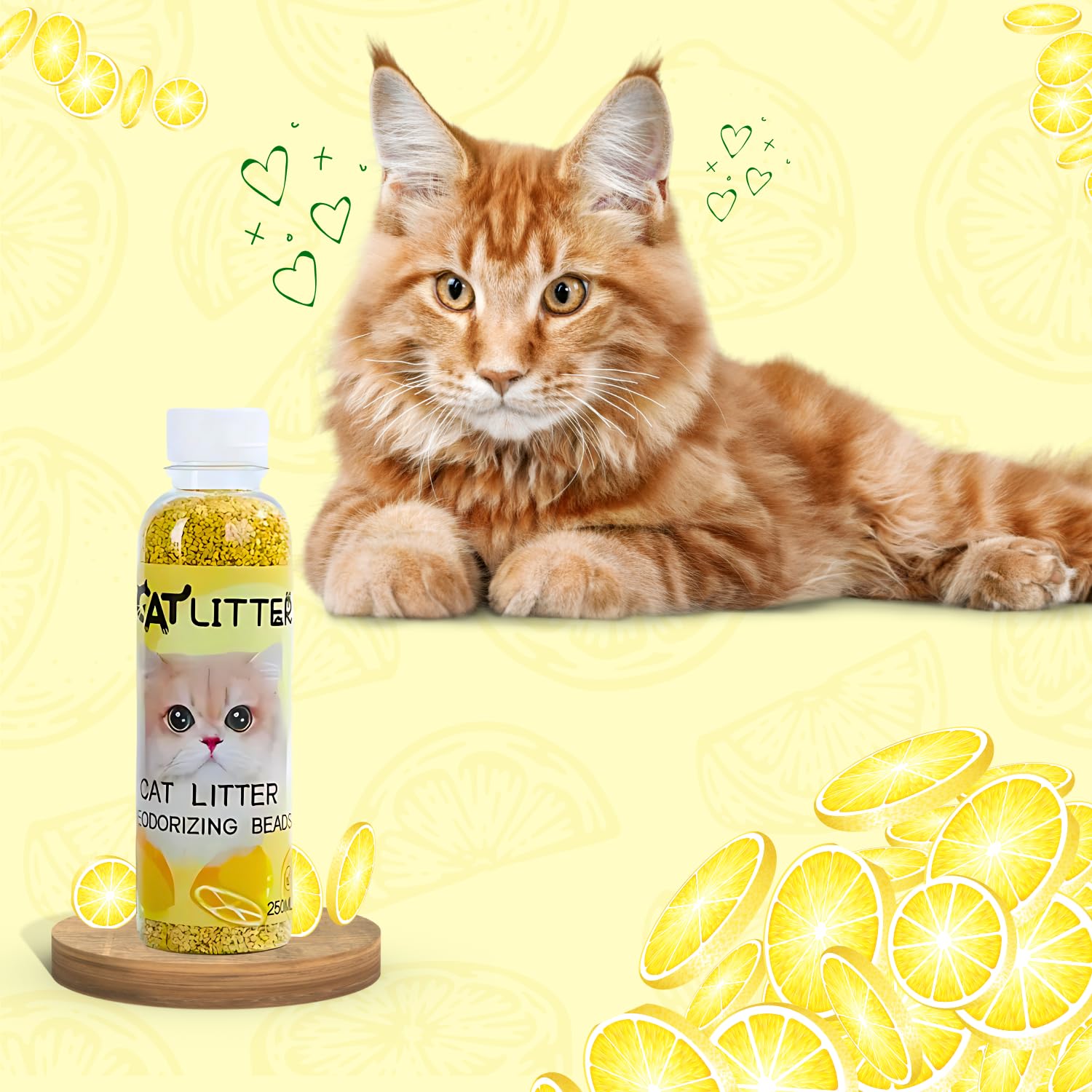 Pets Empire Cat Litter Deodorizing Beads with Lemon Fragrance (Pack of 2)