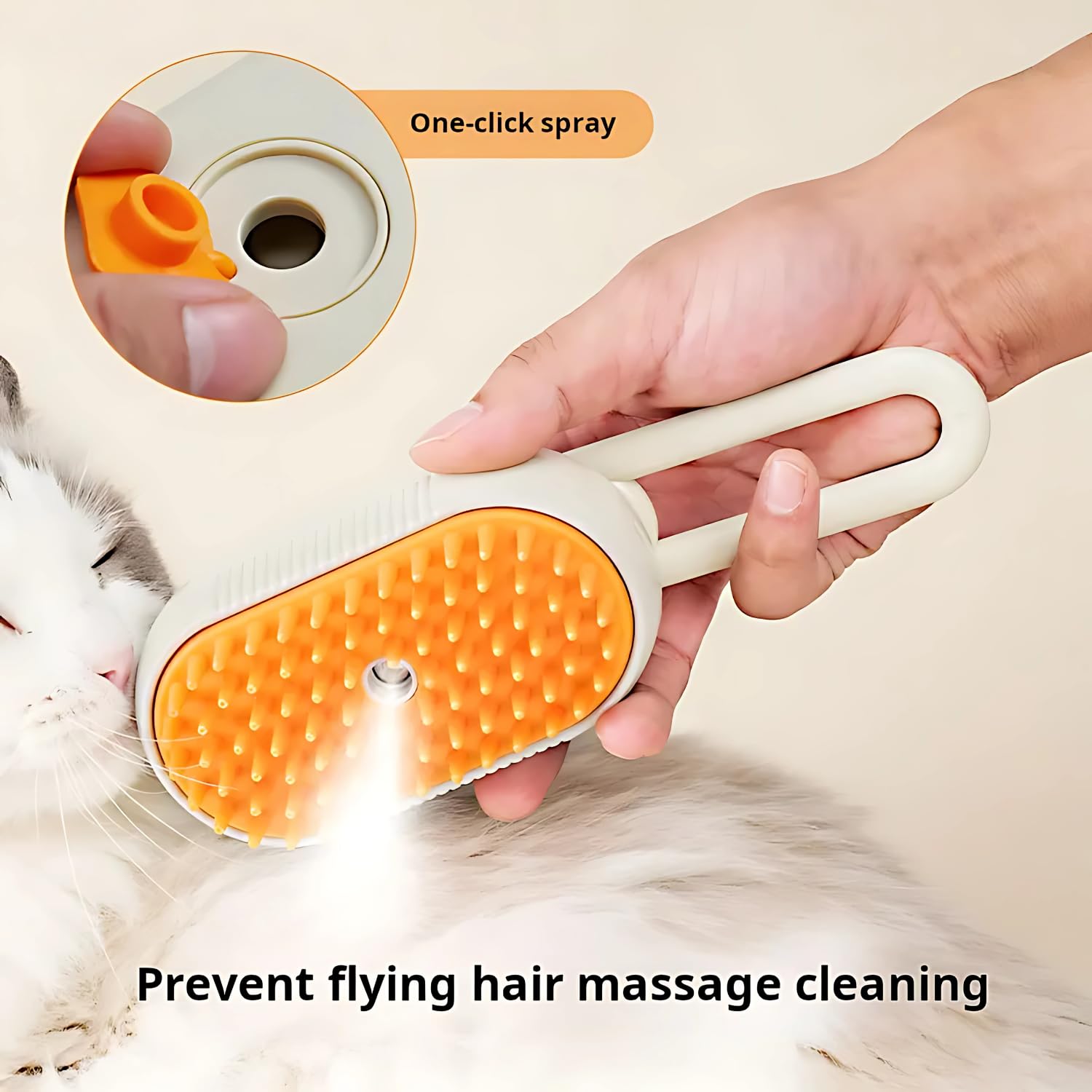 Pets Empire 3-in-1 Pet Steam Brush for Dog & Cats