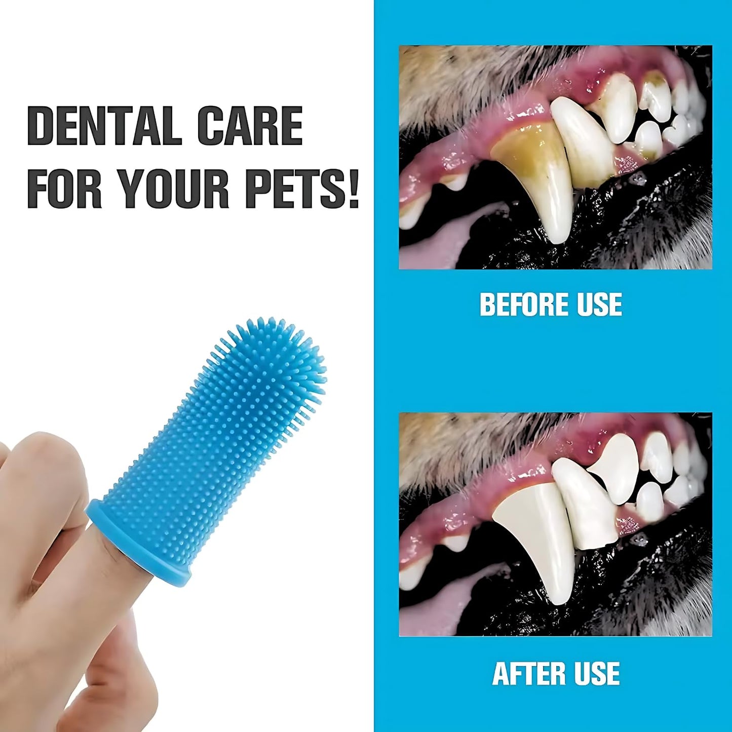 Pets Empire Silicone Finger Toothbrush for Dogs (2pc)