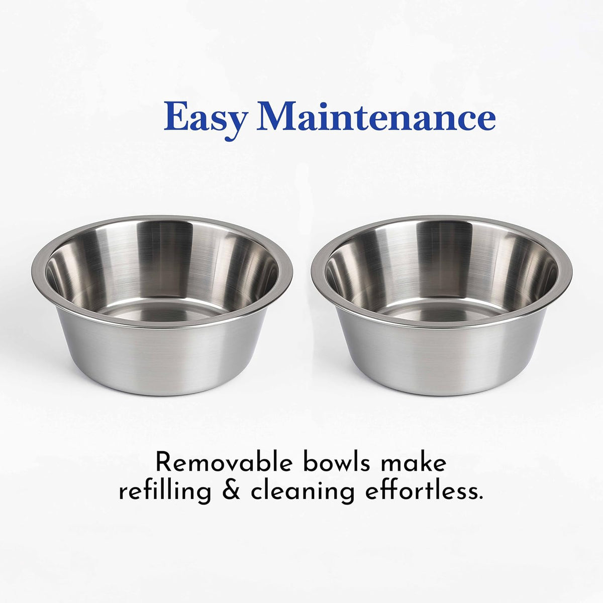 Pets Empire  Stainless Steel Food & Water Bowls with Iron Stand For Dog