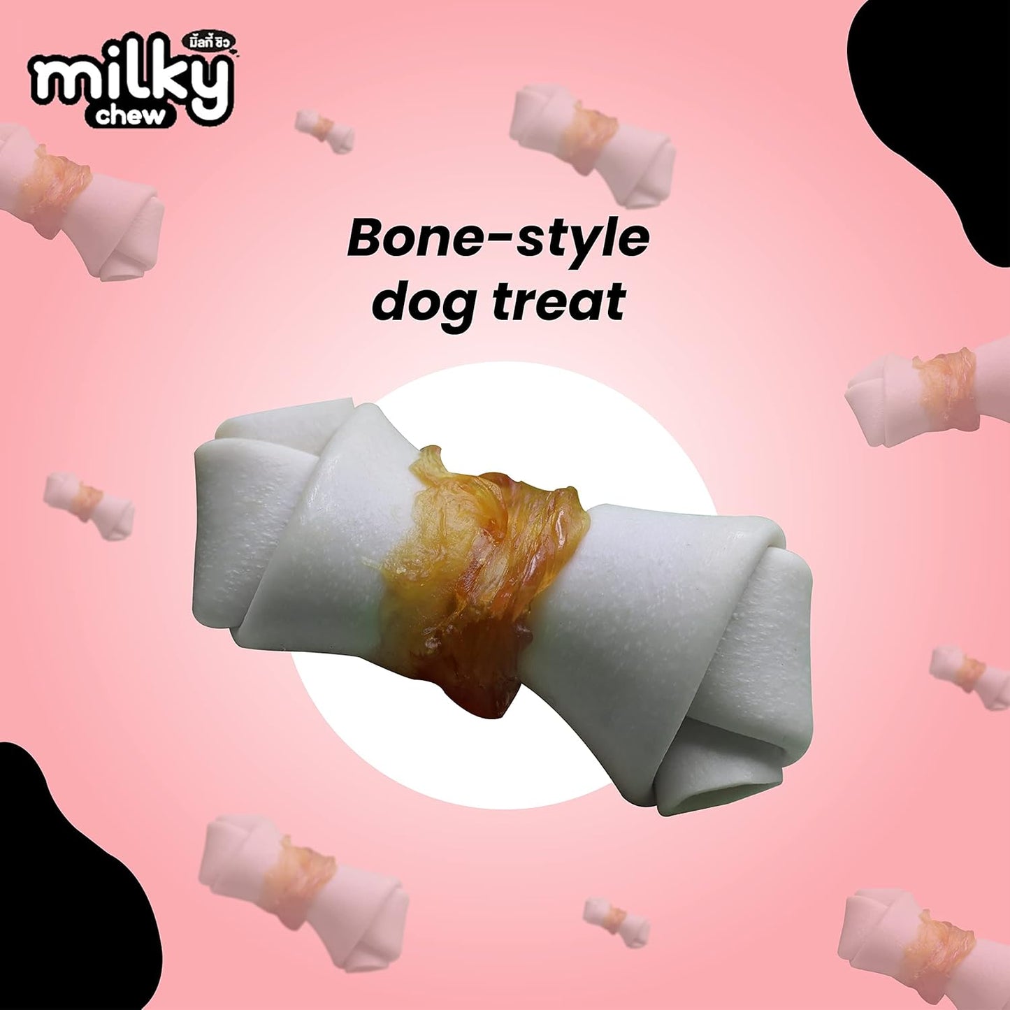 Dogaholic Milky Chew Chicken Bone Style - Chicken - 10 Pcs - 140g