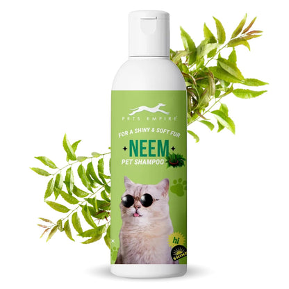 Pets Empire Neem Shampoo & Bath Brush Combo for Cats