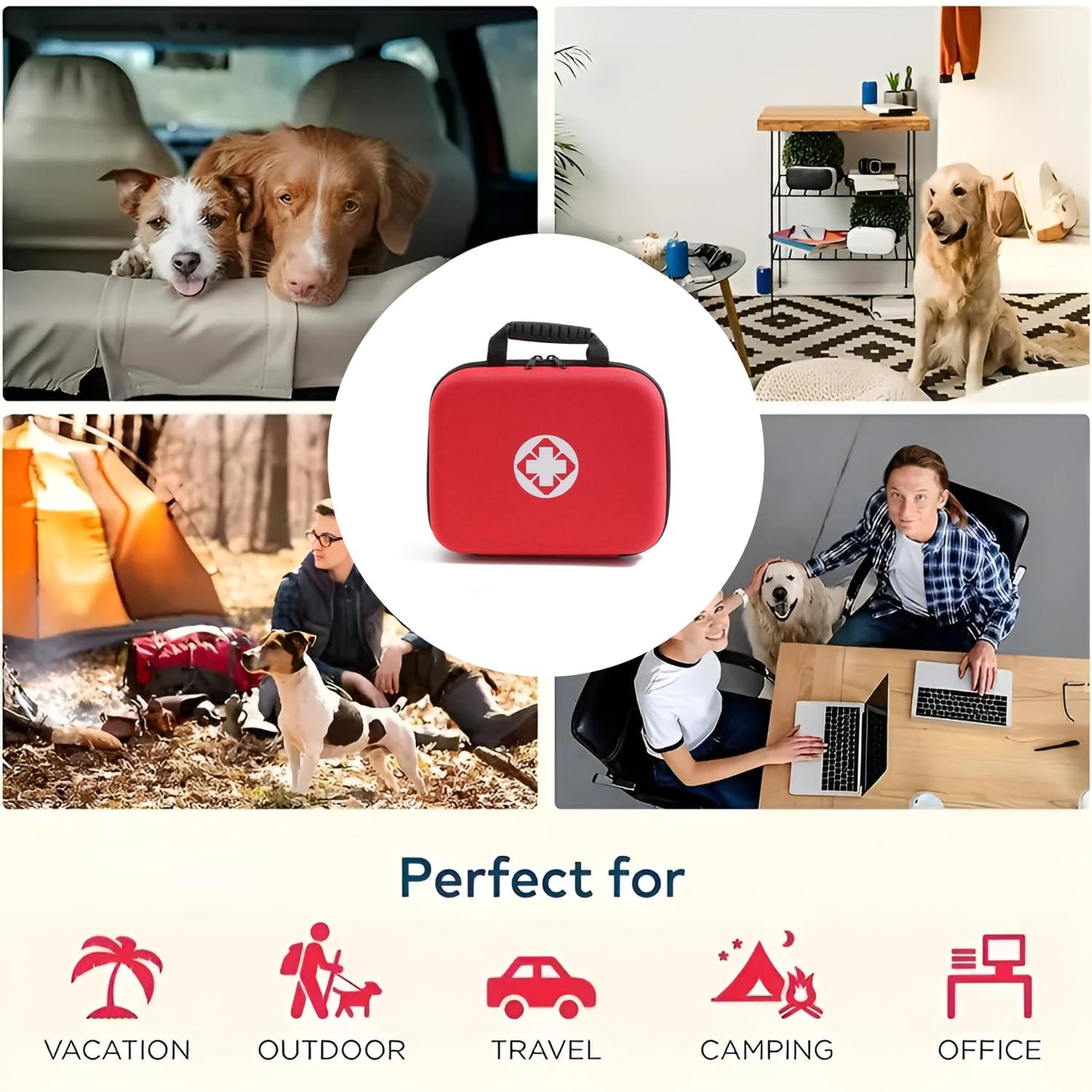 Pets Empire Pets First Aid Kit for Dogs and Cats (54 Essential Supplies in Portable Case)