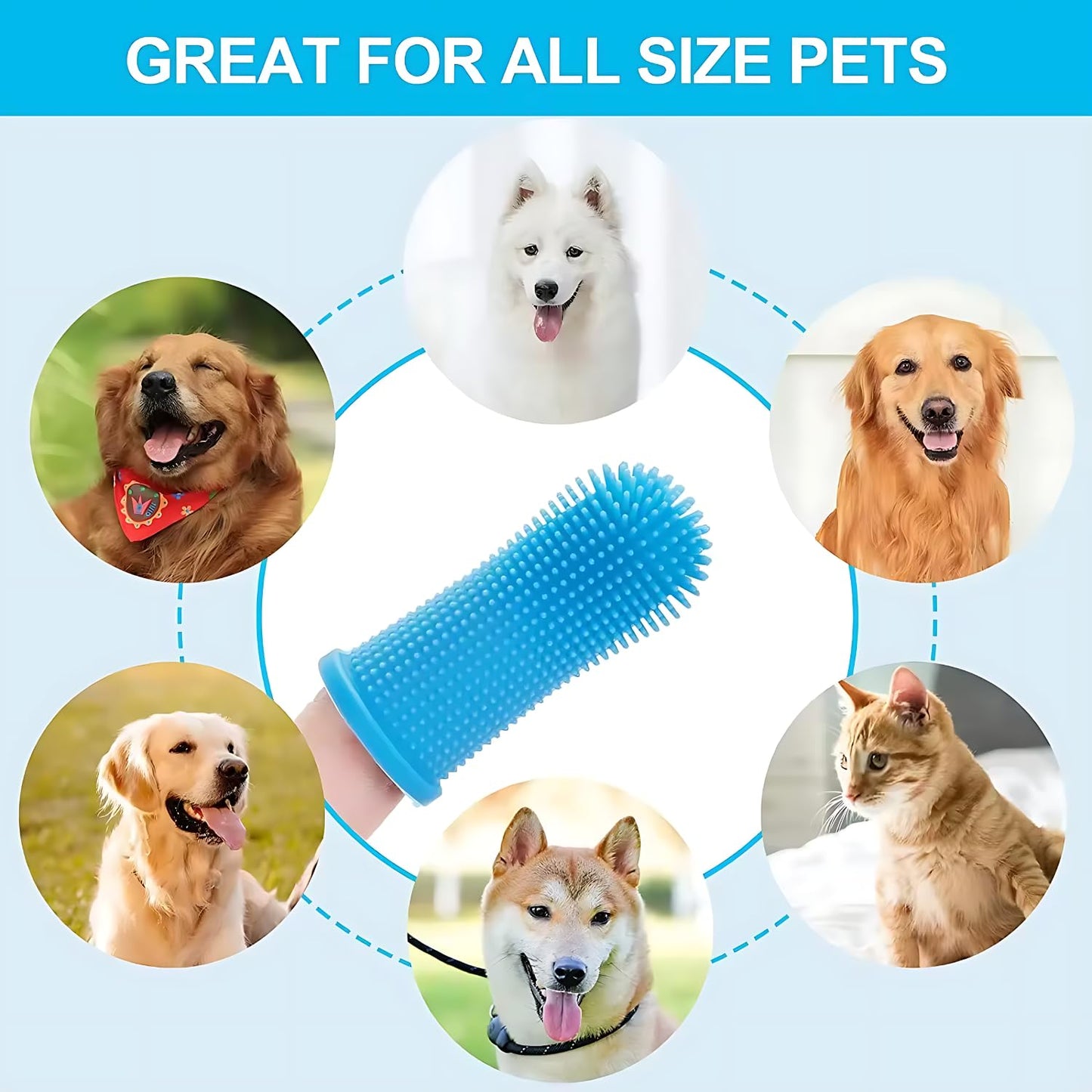 Pets Empire Silicone Finger Toothbrush for Dogs (2pc)