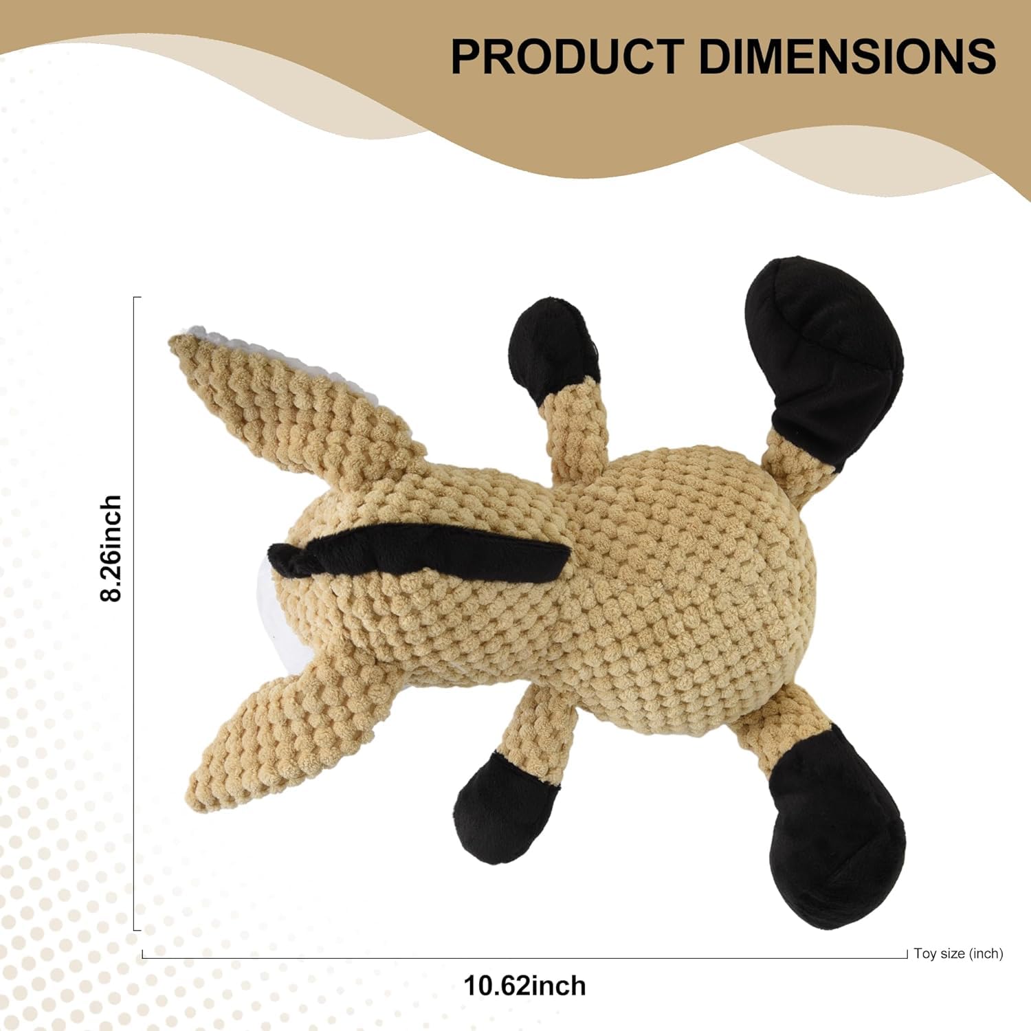 PETS EMPIRE Donkey Squeaky Plush Soft Chew Toy for Dogs 1 Pc