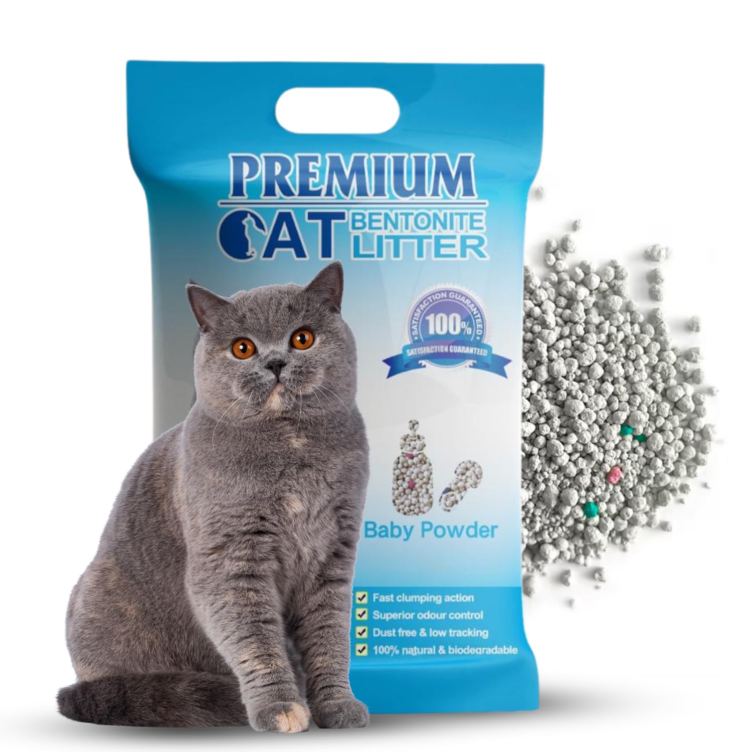 Pets Empire Premium Bentonite Baby Powder Cat Litter (5L/4kg)