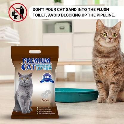Pets Empire Premium Bentonite Cat Litter Coffee Fragrance 5L/4kg