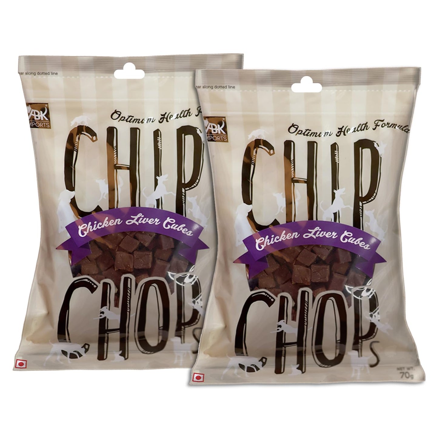 CHIP CHOP CHICKEN LIVER CUBES DOG TREATS 70g
