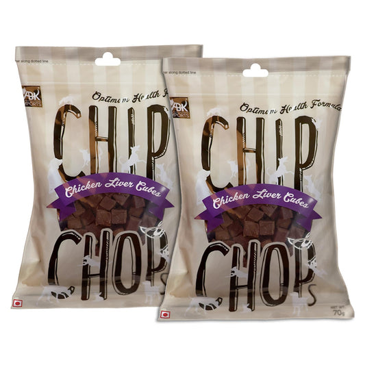 CHIP CHOP CHICKEN LIVER CUBES DOG TREATS 70g