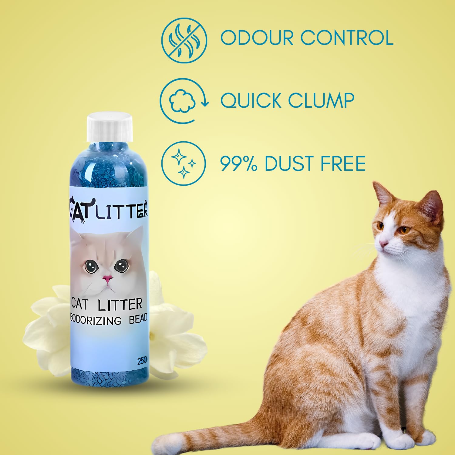 Pets Empire Cat Litter Deodorizing Beads with Jasmine Fragrance (Pack of 2)