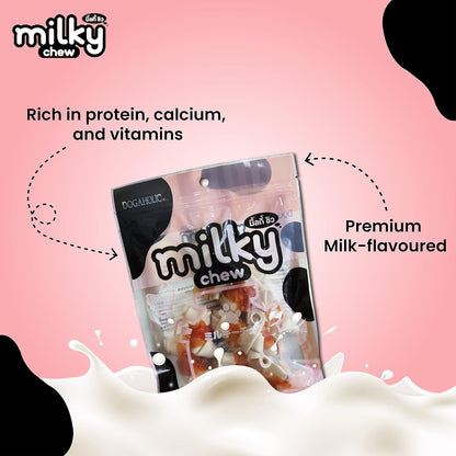 Dogaholic Milky Chew Chicken Bone Style - Chicken - 10 Pcs - 140g