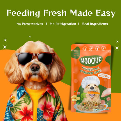 Moochie Chicken Stew Wet Dog Food – 120g | Healthy HomeStyle Meal for Dogs