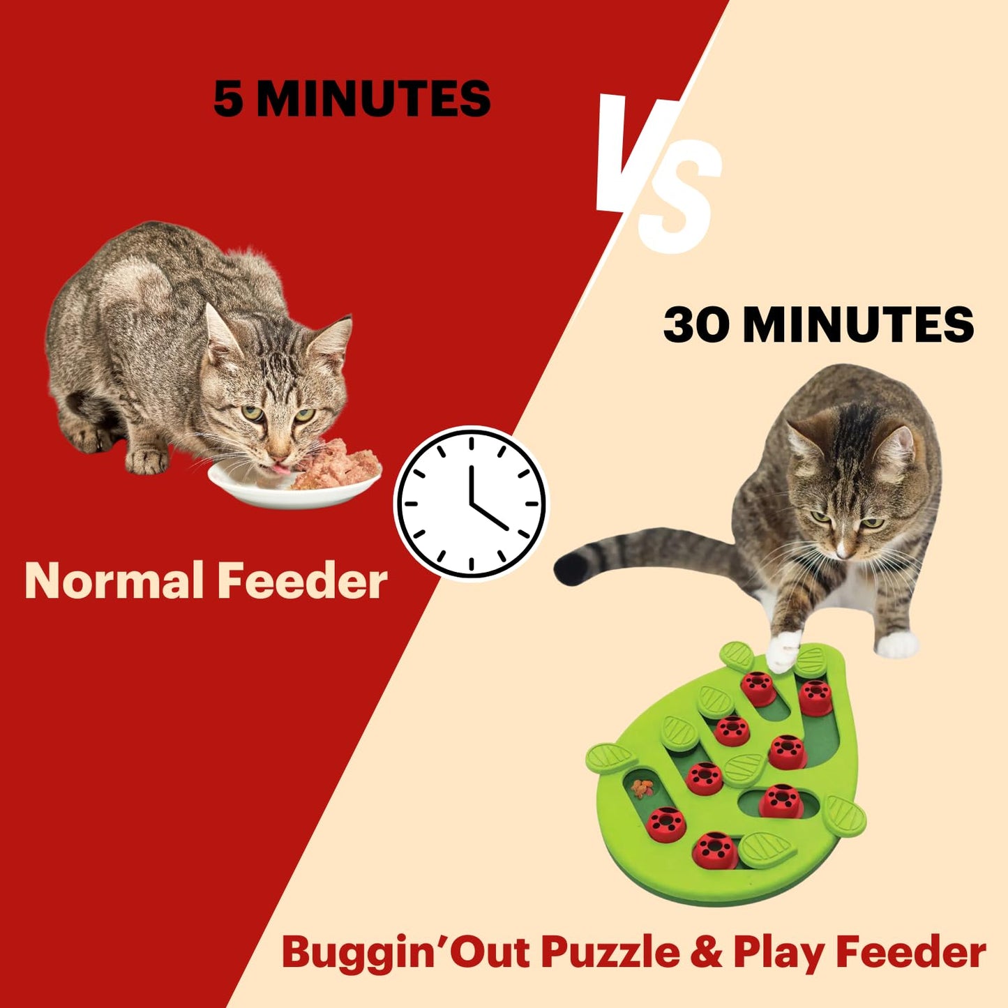 PETS EMPIRE Puzzle Toy with Leaf Design for Dispensing Treats for Dog & Cat
