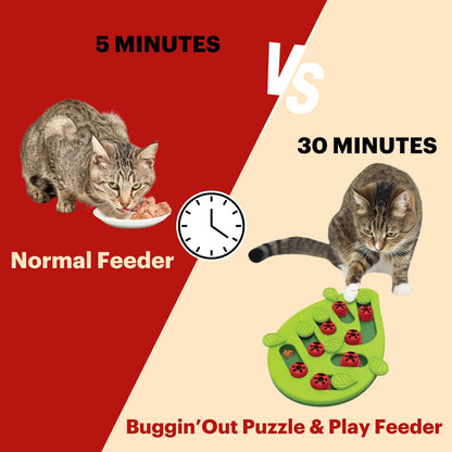 PETS EMPIRE Puzzle Toy with Leaf Design for Dispensing Treats for Dog & Cat