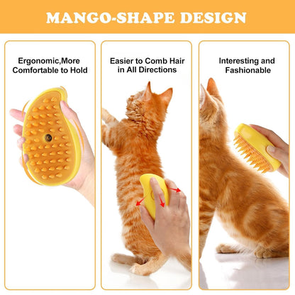 Pets Empire 3 in 1 Steam Pet Brush for Dogs & Cats