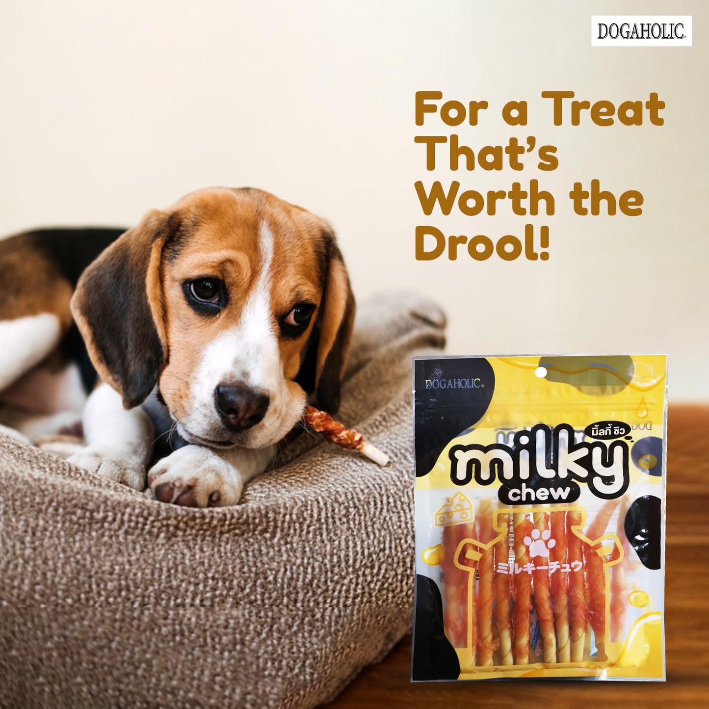 Dogaholic Milky Chew Cheese Chicken Bone Style-150g
