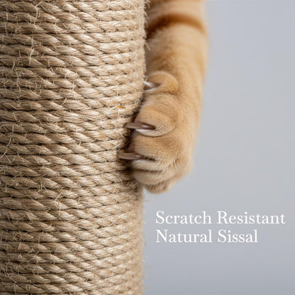 PETS EMPIRE Wooden Cat Scratching Post with Sisal Rope