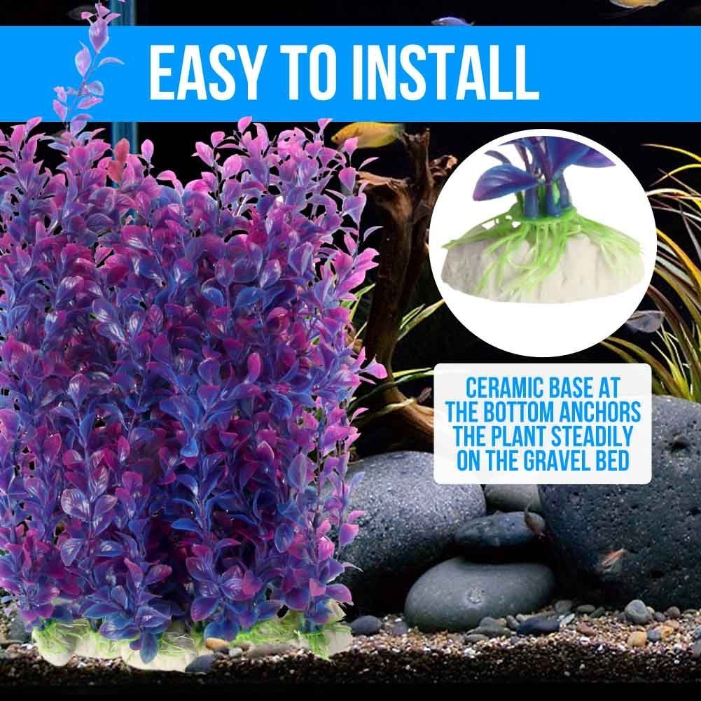 Pets Empire Aquarium Decor Artificial Fish Water Plant (Pack of 2)