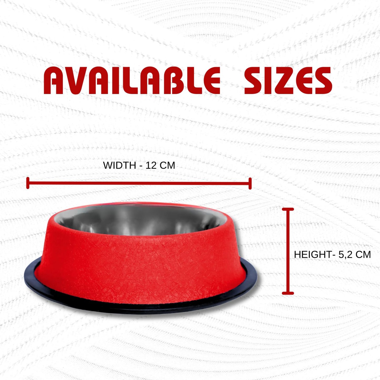 Pets Empire Stainless Steel Pets Bowl (700ml x 2, Red Met)