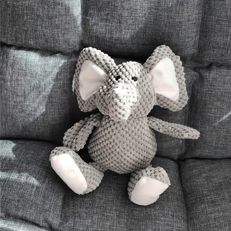 PETS EMPIRE Elephant Squeaky Plush Rope Chew Toy for Dogs