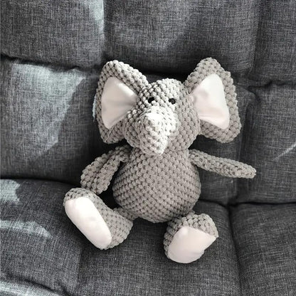 PETS EMPIRE Elephant Squeaky Plush Rope Chew Toy for Dogs